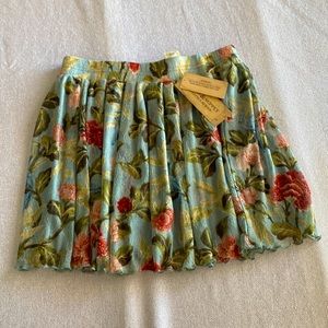 Ralph lauren denim & supply aqua blue lined skirt floral flouncy easy to wear